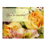 Carte postale florale d'invitation