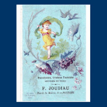 Carte postale française de petite fille cartes postales
