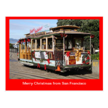 Carte postale, funiculaire de Noël, San Francisco