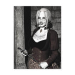 Carte postale gothique de vampire de maîtresse mac