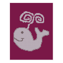 Carte postale heureuse de baleine