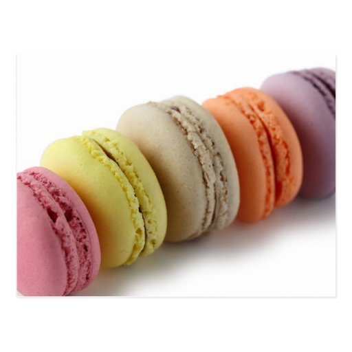 Carte postale lumineuse de macaron de macarons d'a