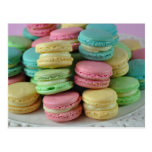 Carte postale lumineuse de macaron de macarons d'a