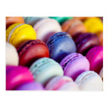 Carte postale lumineuse de macaron de macarons d'a