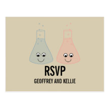 Carte postale mignonne de la chimie RSVP