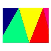 Carte postale multicolore