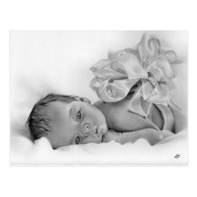 Carte postale nouveau-née de cadeau de bébé