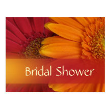 Carte postale nuptiale de douche de chute
