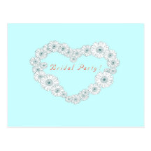 Carte postale "nuptiale de partie/douche"