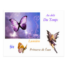 Carte postale papillon fée de la lumière