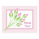 Carte postale rose de Merci de bourgeons