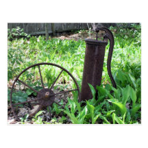 Carte postale rouillée de photo de jardin d'agréme