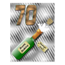 Carte postale sautante d'anniversaire de bouteille cartes postales