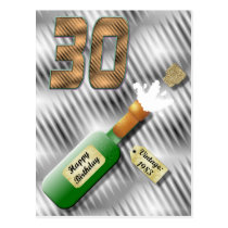 Carte postale sautante d'anniversaire de bouteille cartes postales