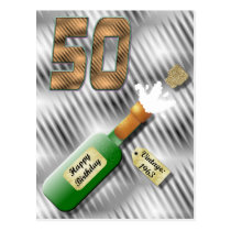Carte postale sautante d'anniversaire de bouteille cartes postales