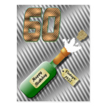 Carte postale sautante d'anniversaire de bouteille cartes postales
