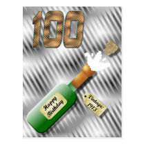 Carte postale sautante d'anniversaire de bouteille cartes postales