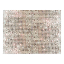 Carte postale scintillante de paillette d'argent d