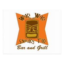 Carte postale sournoise de bar et grill de Tiki