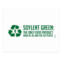 Carte postale verte de Soylent cartes postales