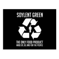 Carte postale verte de Soylent cartes postales