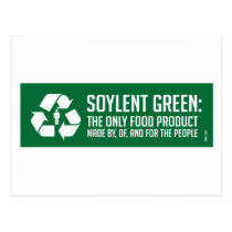 Carte postale verte de Soylent cartes postales