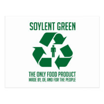Carte postale verte de Soylent cartes postales
