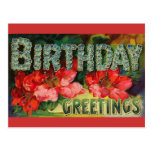 Carte postale vintage d'anniversaire