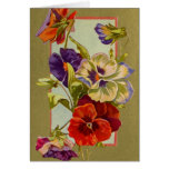 Carte pour notes coloré de fleurs
