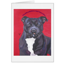 Carte pour notes de bull-terrier du Staffordshire