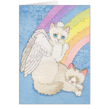 Carte pour notes de condoléance de chat de pont en