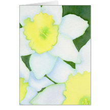 Carte pour notes de jonquilles