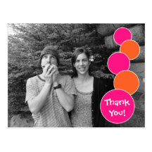 Carte pour notes de Merci de bulles (rose indien/o Carte Postale