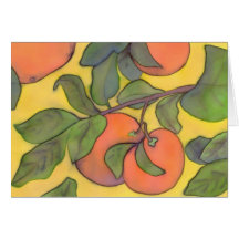 Carte pour notes d'oranges