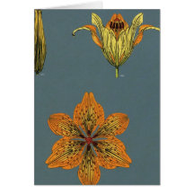 Carte pour notes floral vintage