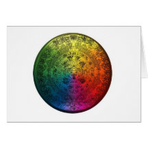 Carte pour notes maya de calendrier d'arc-en-ciel