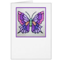 Carte pour notes vide 03 de papillon