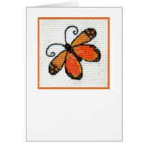Carte pour notes vide 04 de papillon
