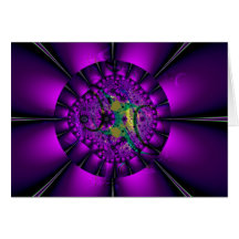 Carte pourpre d'art de fractale de marguerite de G