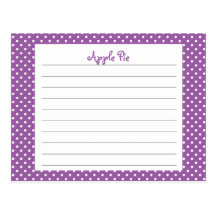 Carte pourpre de recette de point de polka carte postale