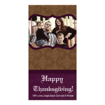 carte pourpre de thanksgiving de PHOTO de feuillag Cartes De Vœux Avec Photo