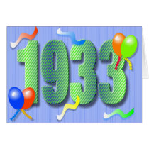 Carte quatre-vingtième de l'anniversaire 1933 cartes
