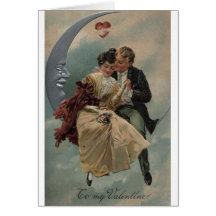 Carte Romance victorienne de Saint-Valentin