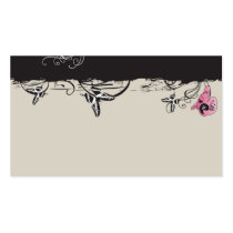 Carte rose de profil d'orchidées