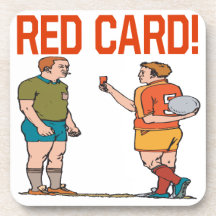 Carte rouge dessous-de-verre