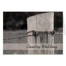 Carte rurale de faire-part de mariage campagnard d