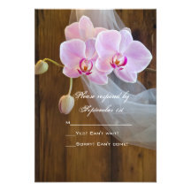 Carte rustique de réponse de mariage campagnard d' invitation personnalisable