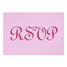 Carte S248 de réponse de mariage du rose en pastel Faire-part Personnalisé