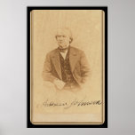 Carte signée du futur Président Johnson 1860 Posters
