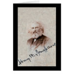 Carte signée par Longfellow 1860 de Henry